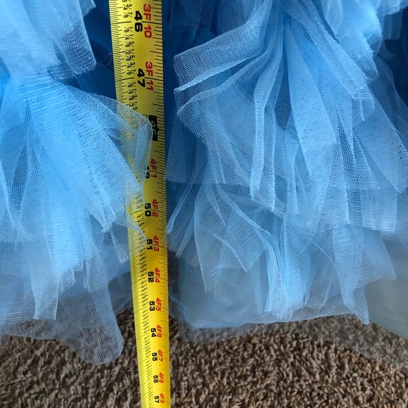 Sherri Hill - 52693 Strapless Ruffle Fringed Tulle Ball Gown Size 00 Unaltered - Picture 8 of 12